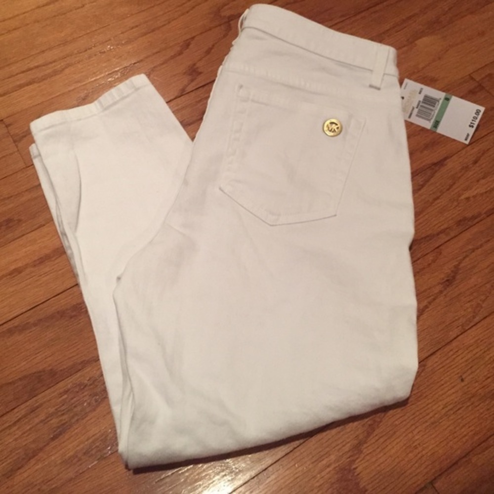 MICHAEL by Michael Kors white cropped pants, new